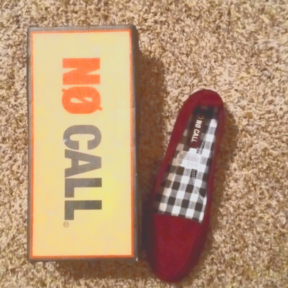 Burgundy flats